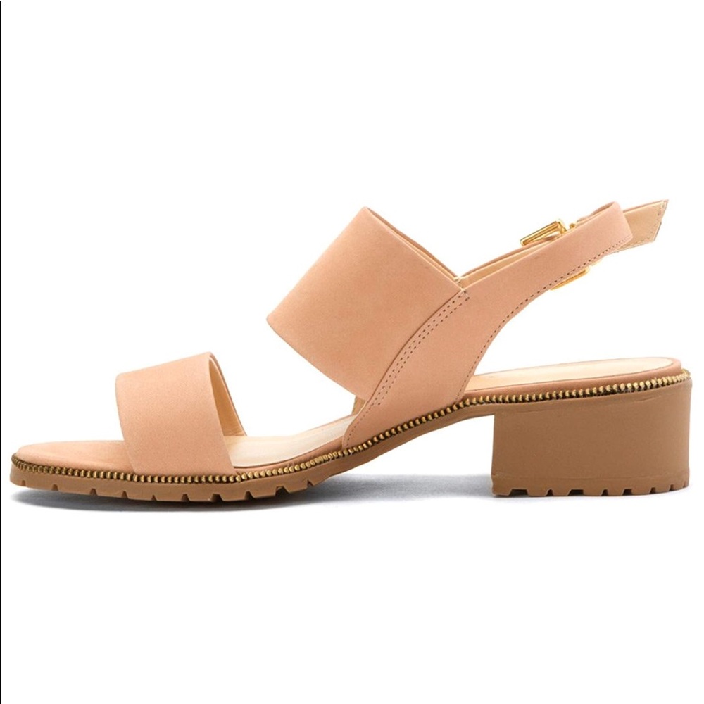 Blush Comfortable Block Heel Rugged Sole Sandals - Picture 7 of 8